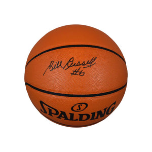 Autographed NBA Replica Basketball – Black “Bill Russell #6”