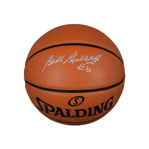 Autographed NBA Replica Basketball – Silver “Bill Russell #6”